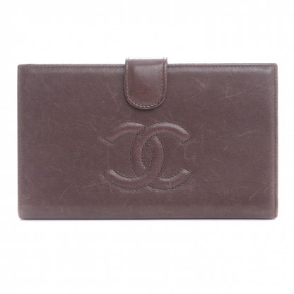 Chanel Calfskin Leather CC Wallet Brown 1 of 8