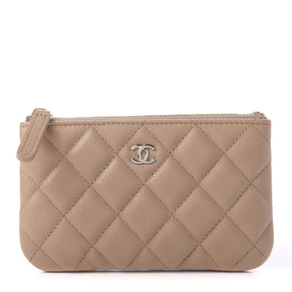 Chanel Caviar Quilted Small Cosmetic Case Beige 1 of 11