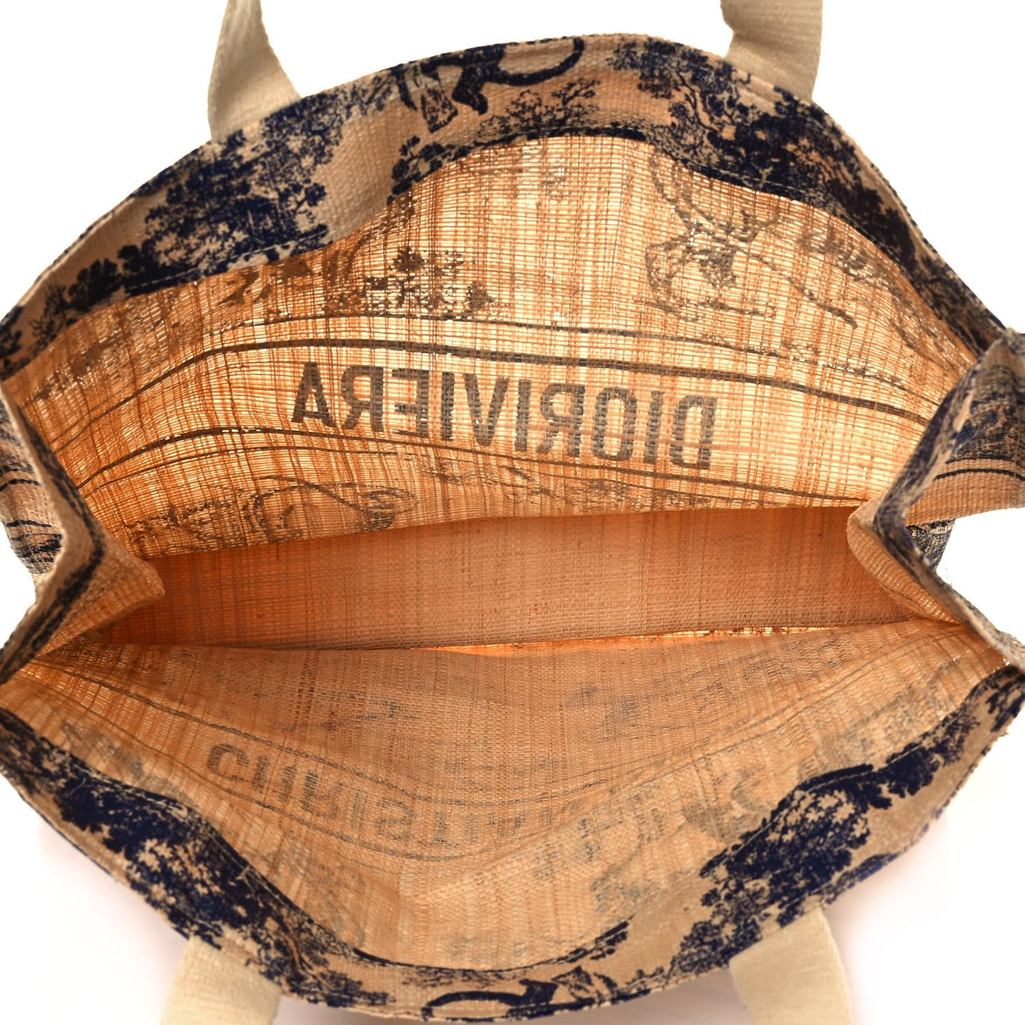 Straw Dioriviera Tote Beige