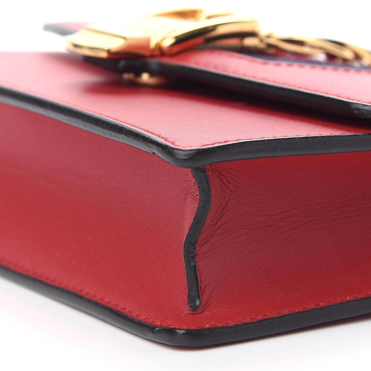 Gucci Calfskin Super Mini Sylvie Chain Shoulder Bag Hibiscus Red 8 of 8