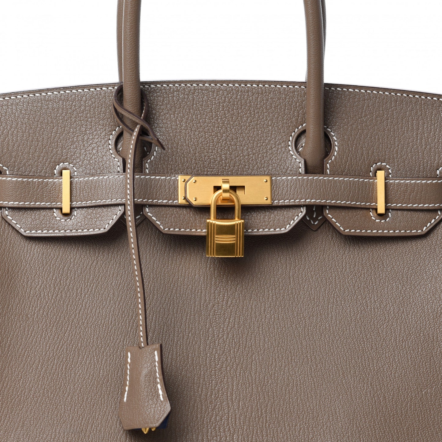 Chevre Mangalore Horseshoe Birkin 30 Etoupe Blue Saphir