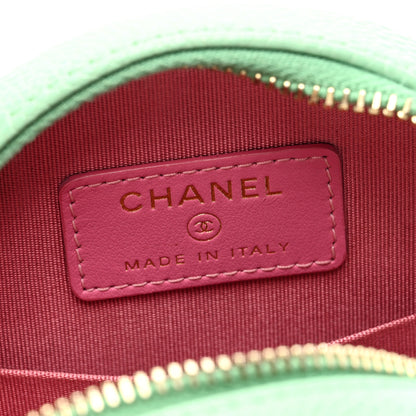 Chanel Caviar Quilted Round Filigree Crossbody Pink Blue Green 6 of 10