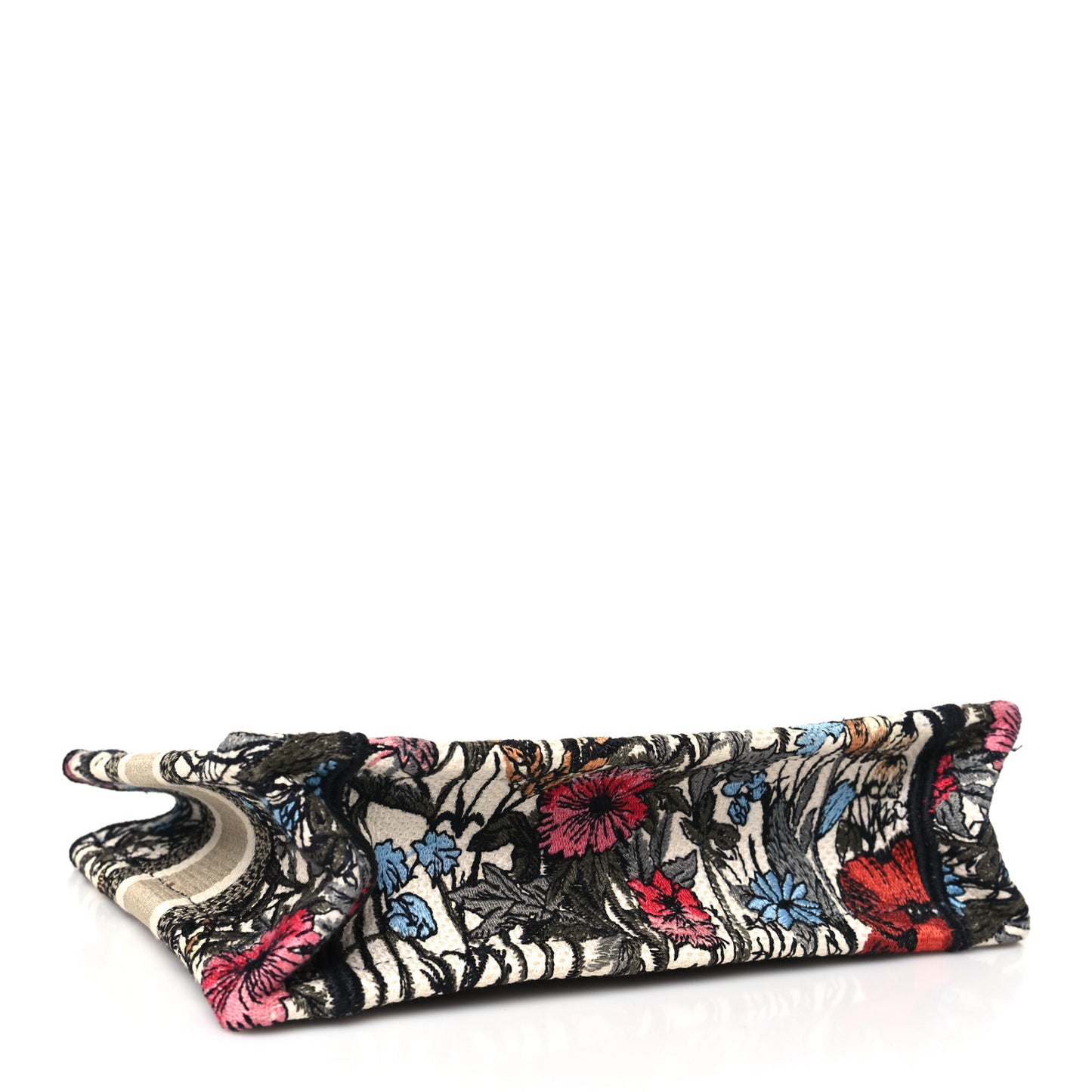 Canvas Embroidered Mille Fleurs Mini Book Tote Multicolor