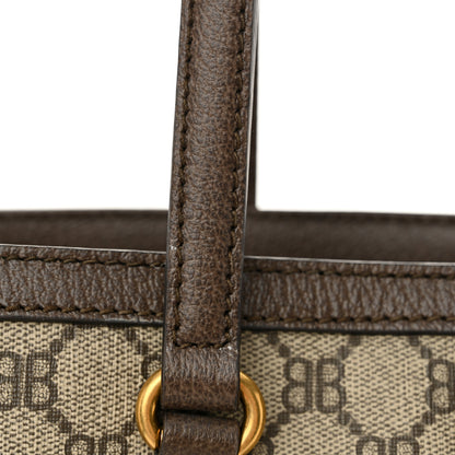 Gucci X BALENCIAGA BB Supreme Monogram Web Medium Ophidia Shopping Tote Beige New Acero 11 of 13