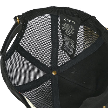Gucci X SEGA Calfskin GUCCY Stars Baseball Hat L Black Gold 6 of 8