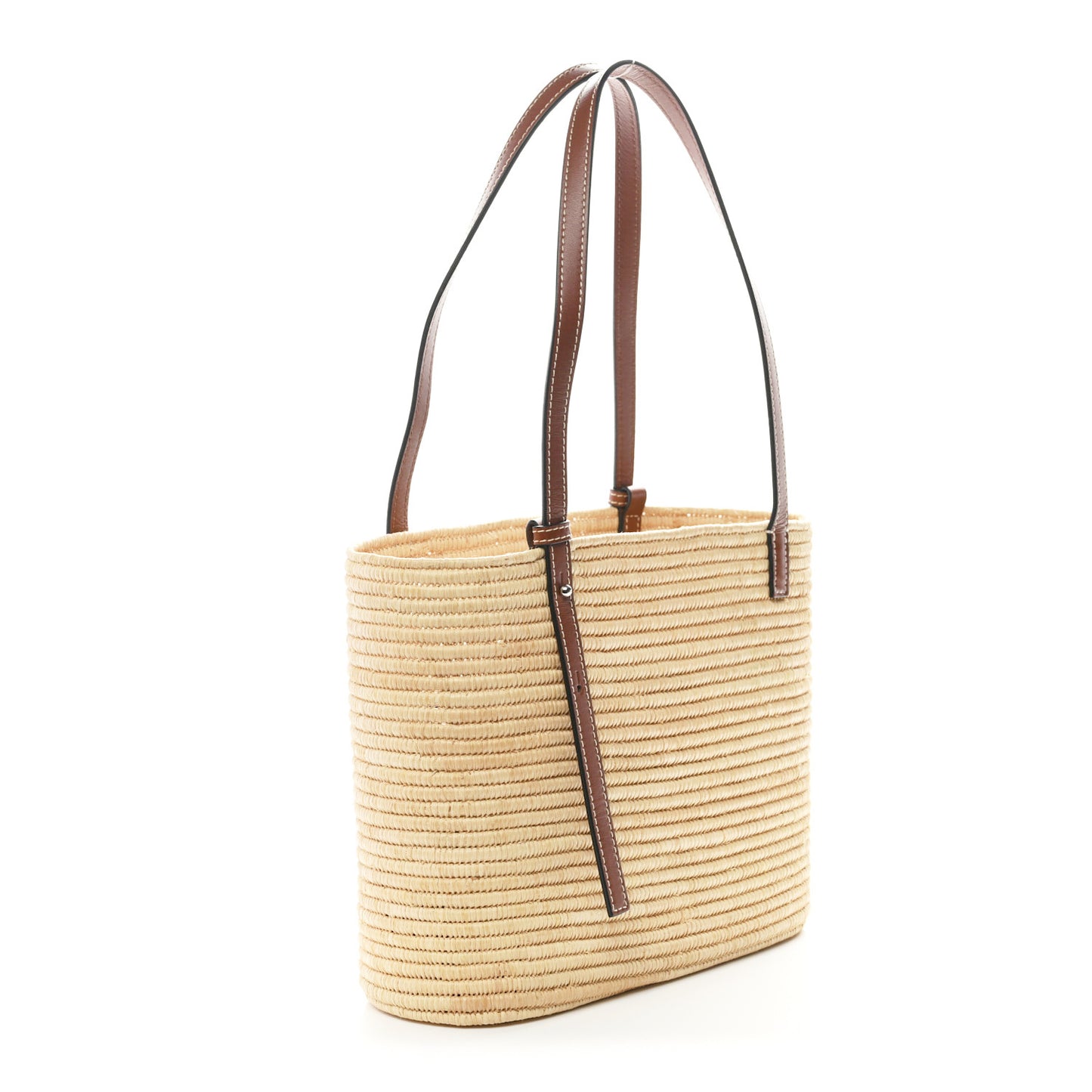Raffia Small Square Basket Tote Bag Natural Tan