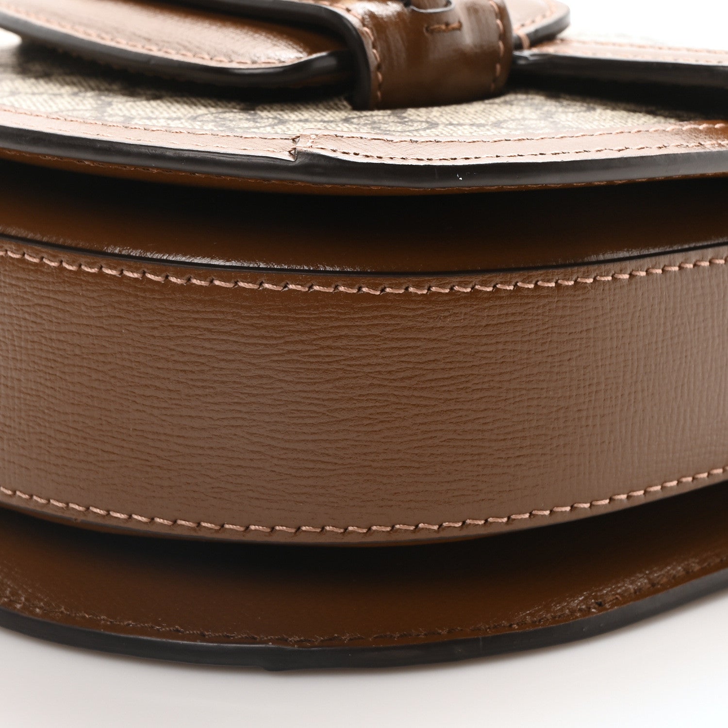 Gucci GG Supreme Monogram Mini Horsebit 1955 Rounded Shoulder Bag Beige Brown Sugar 10 of 10