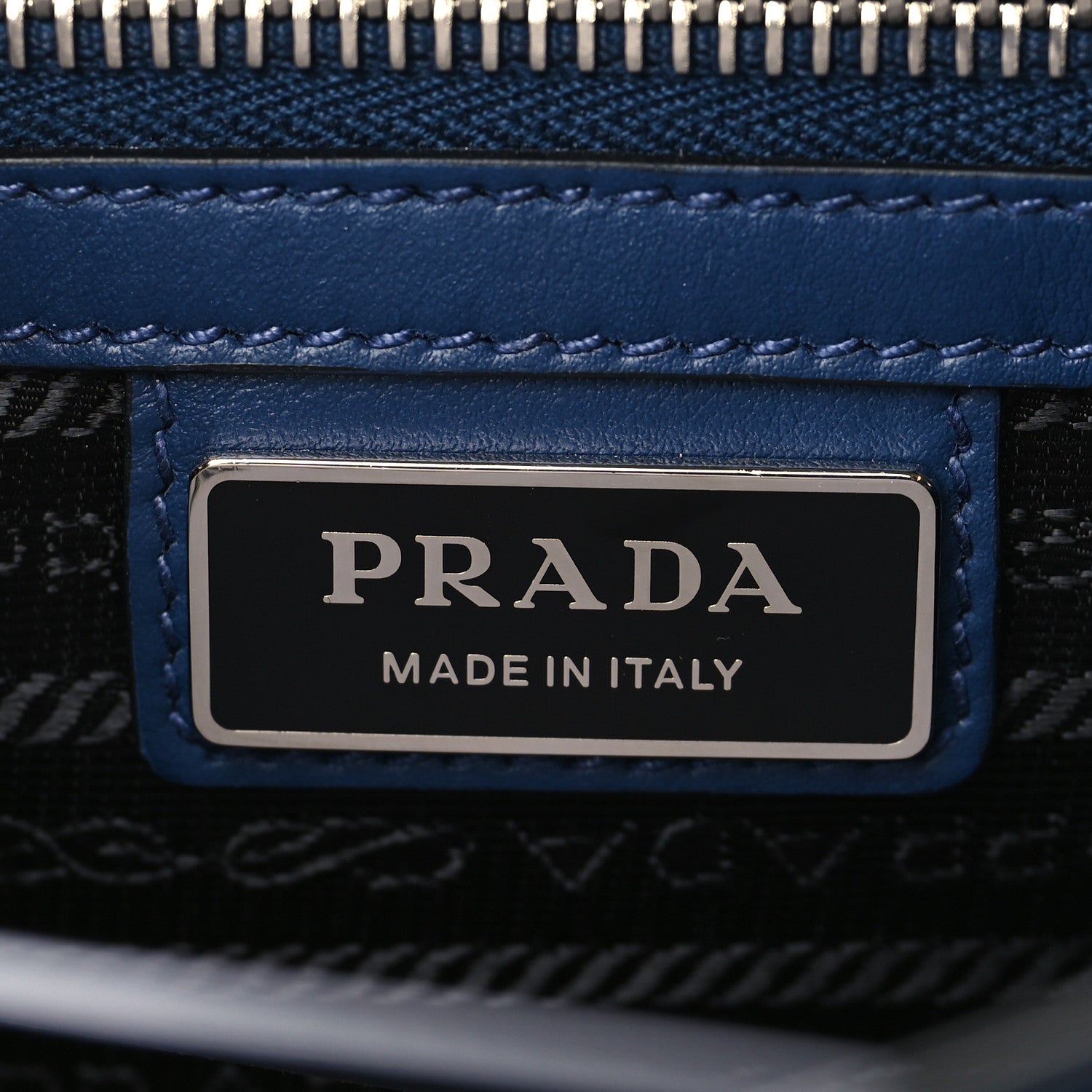 Prada Saffiano Cuir Triangle Logo Embossed Flap Crossbody Bluette 6 of 8