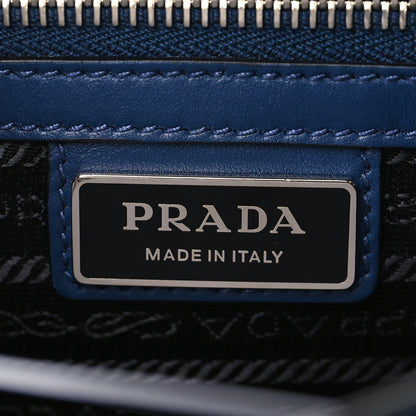 Prada Saffiano Cuir Triangle Logo Embossed Flap Crossbody Bluette 6 of 8
