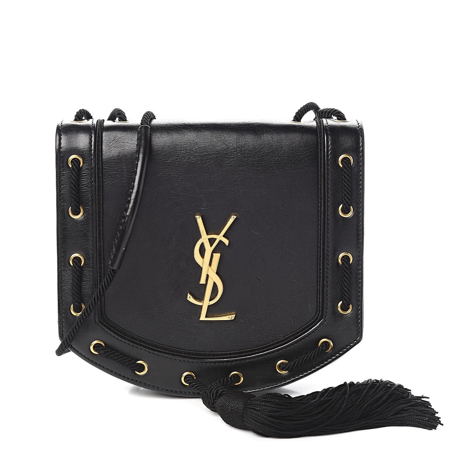 Saint Laurent Calfskin Medium Monogram Fetish Satchel Black 1 of 11