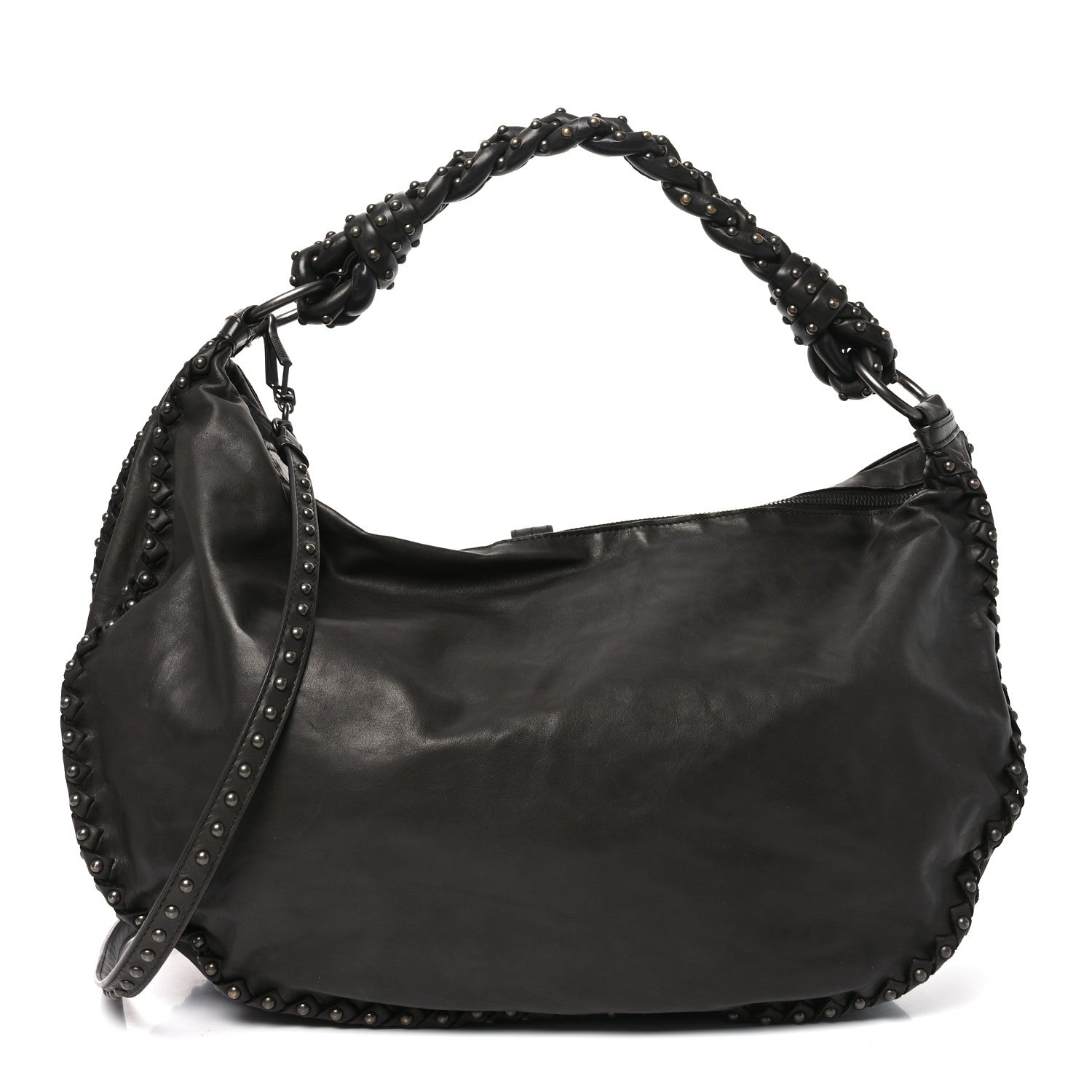 Bottega Veneta Waxed Calfskin Hobo Espresso 1 of 11