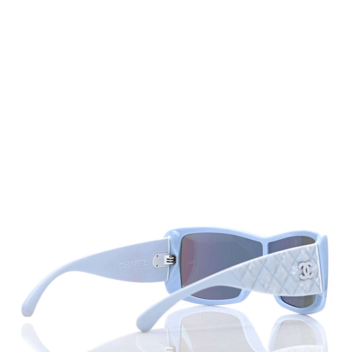 Wood Rubber Shield Sunglasses 71337 Light Blue