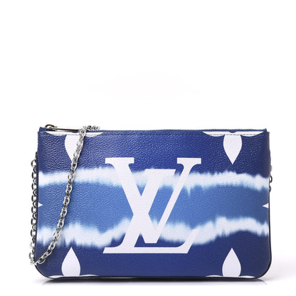 Louis Vuitton Monogram Giant Escale Double Zip Pochette Blue 1 of 8