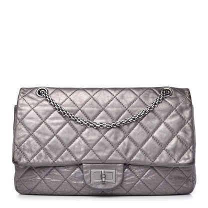 Chanel Metallic Aged Calfskin Quilted 2.55 Reissue 226 Flap Dark Silver 1 of 13