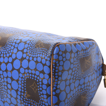 Louis Vuitton Monogram Kusama Town Speedy 30 Blue 6 of 11