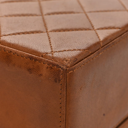 Chanel Lambskin Quilted Box Shoulder Bag Brown 11 of 13