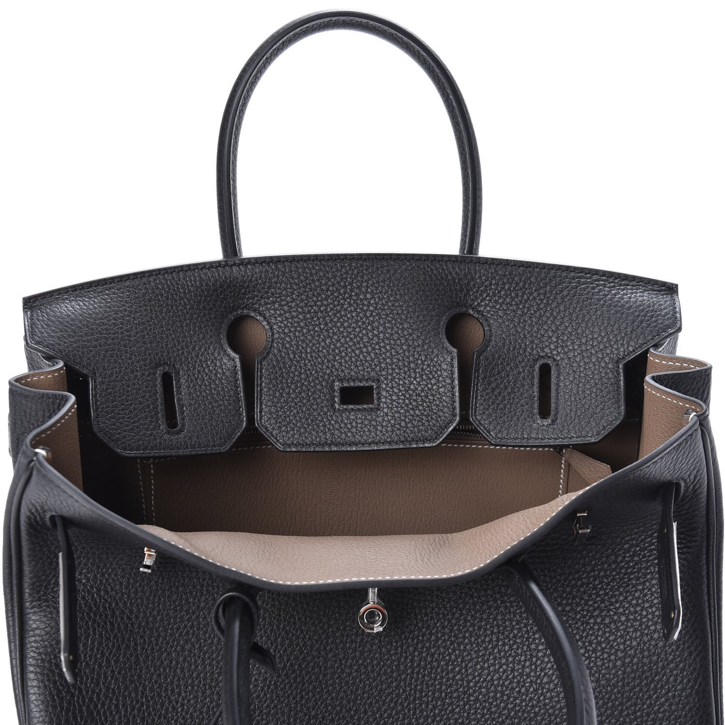 Togo Horseshoe Birkin 30 Black Etoupe