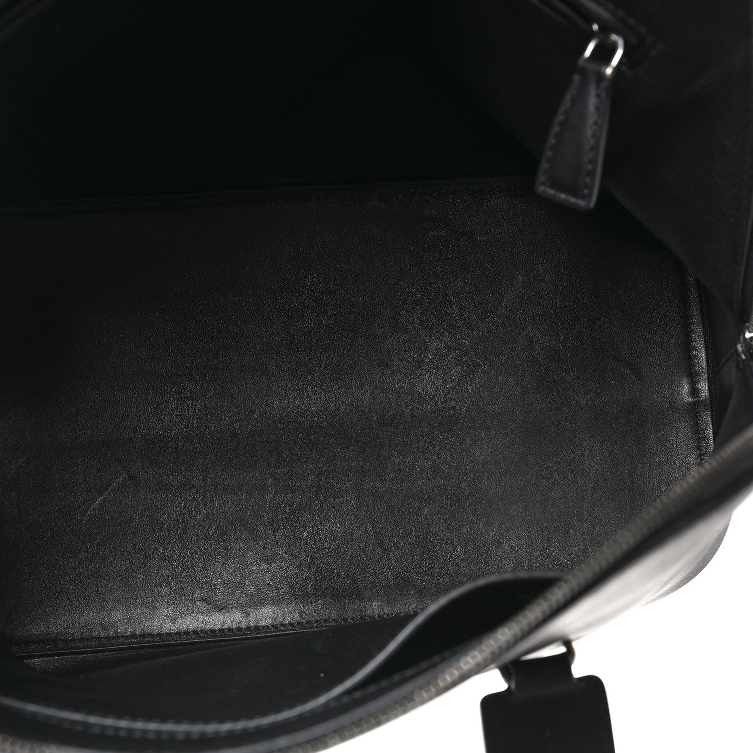 The Row Polished Saddle Calfskin Medium Devon Bag Black 9 of 17