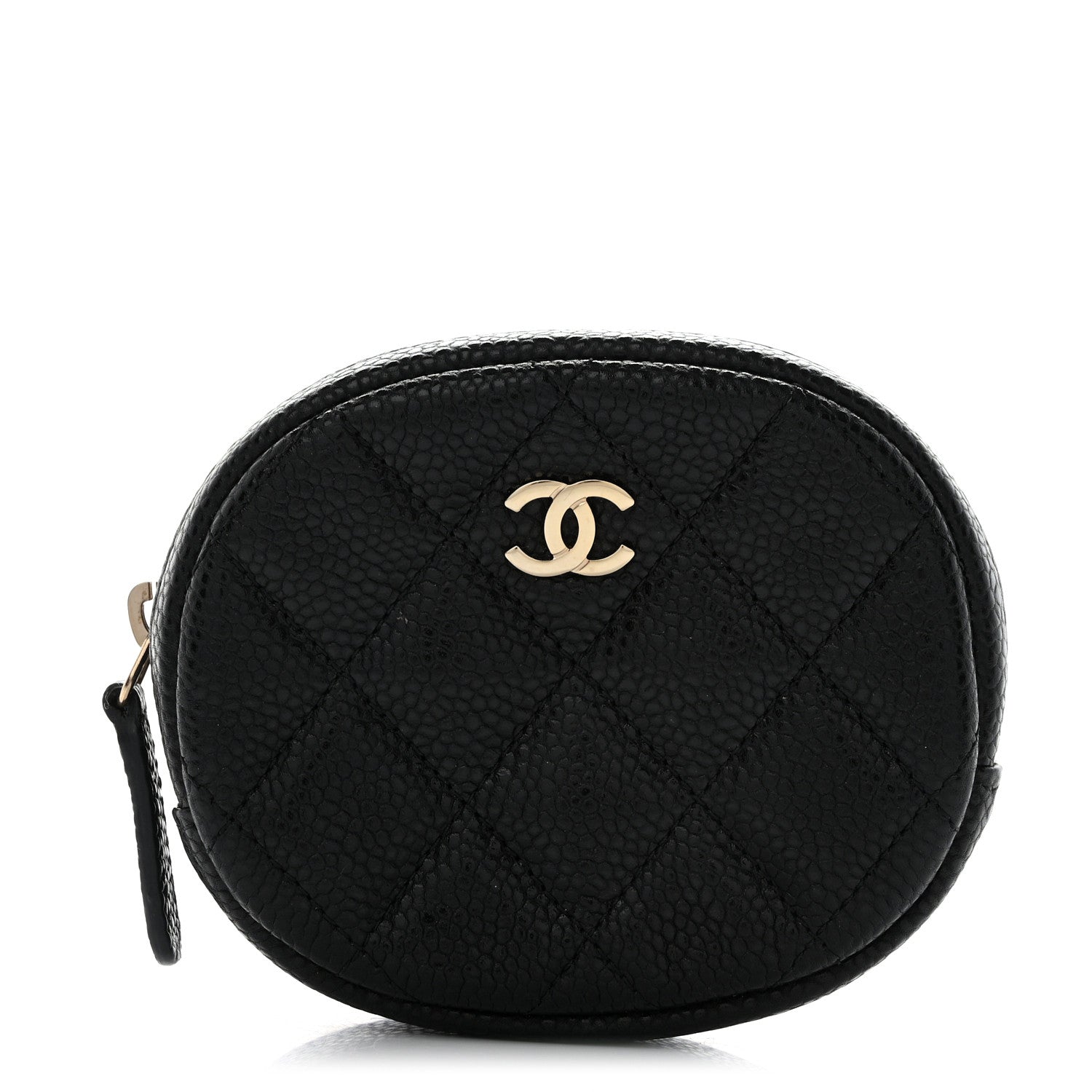 Chanel Caviar Quilted Zip Around Classic Coin Purse Black 1 of 8