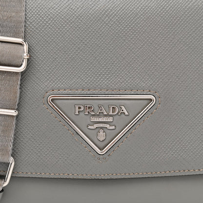 Prada Saffiano Cuir Identity Shoulder Bag Ardesia 8 of 13