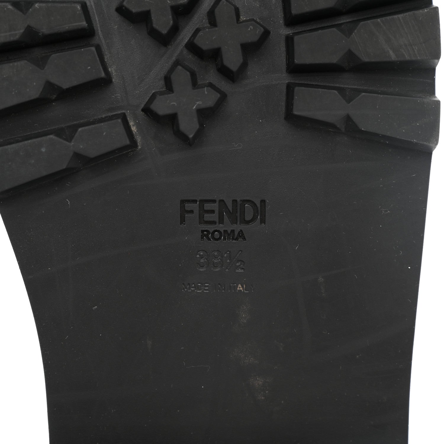 Fendi Patent Neoprene Combat Boots 38.5 Black 7 of 8