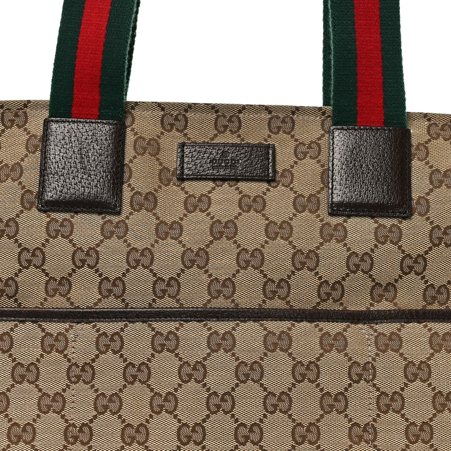 Monogram Web Large Diaper Tote Brown