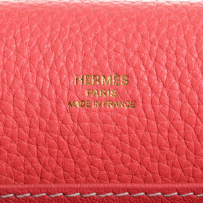 Hermes Taurillon Clemence Sac Roulis 23 Rose Jaipur 6 of 12