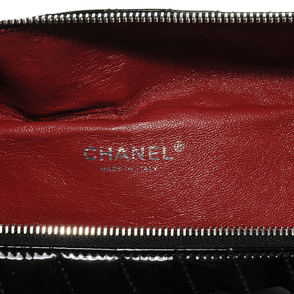 Chanel Patent Geometric Quilted Large Kaleidoscope Clutch Black 6 of 9