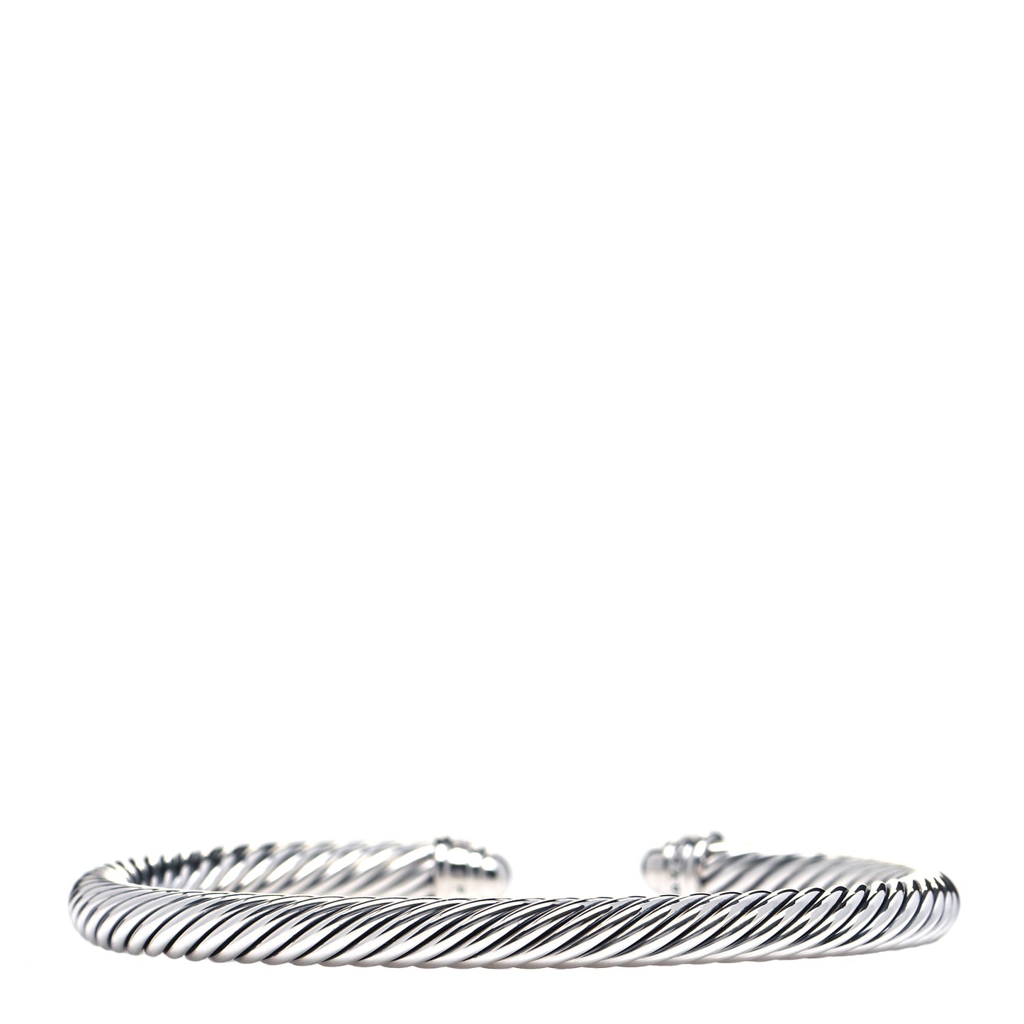 Sterling Silver Diamond 5mm Cable Classics Dome Bracelet