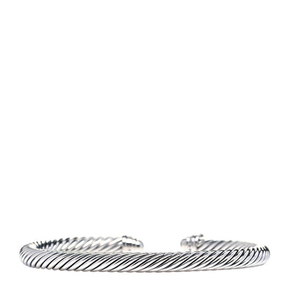 David Yurman Sterling Silver Diamond 5mm Cable Classics Dome Bracelet 3 of 5