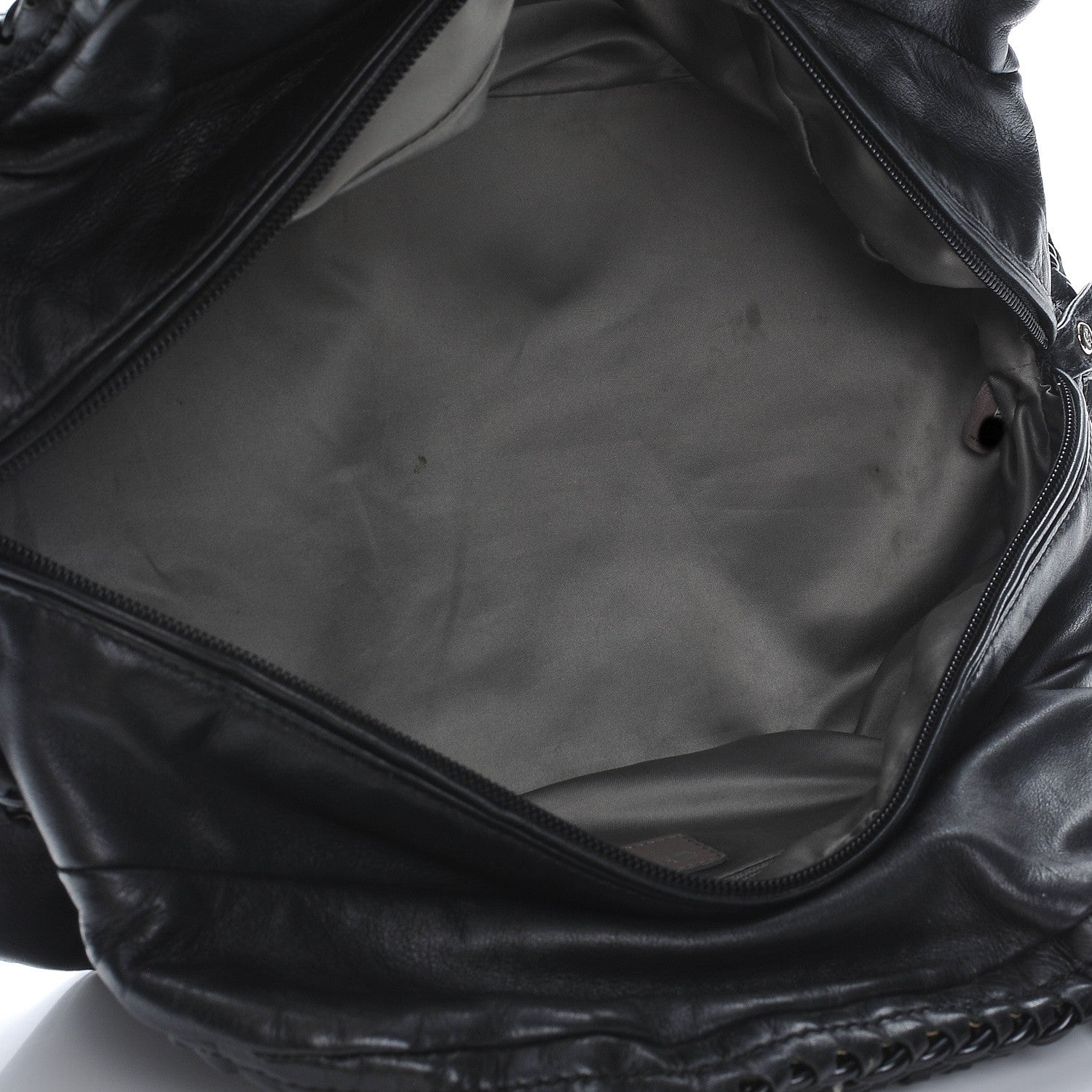 Chanel Calfskin Modern Chain Rhodoid Bowling Bag Black 5 of 8