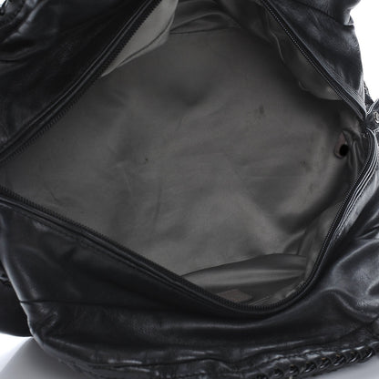 Chanel Calfskin Modern Chain Rhodoid Bowling Bag Black 5 of 8