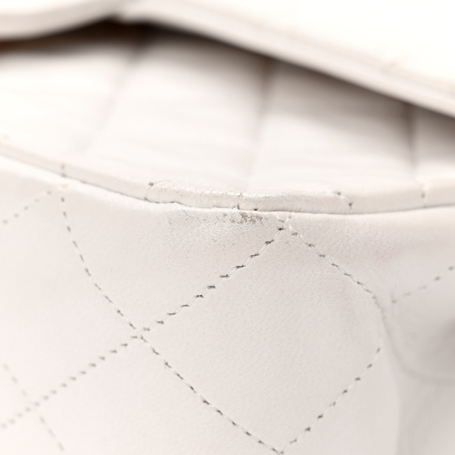 Chanel Lambskin Quilted Medium Double Flap White 11 of 20