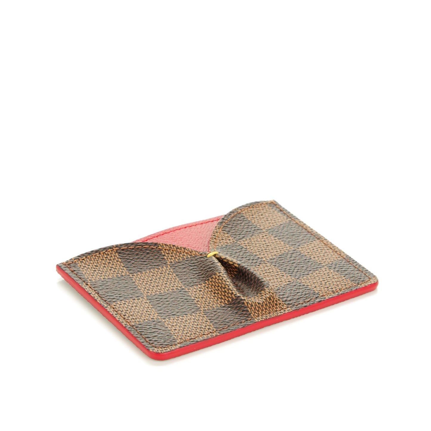 Damier Ebene Caissa Card Holder Cherry