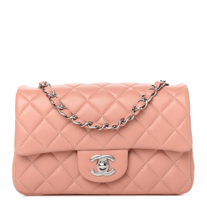 Chanel Lambskin Quilted Mini Rectangular Flap Light Pink 1 of 11
