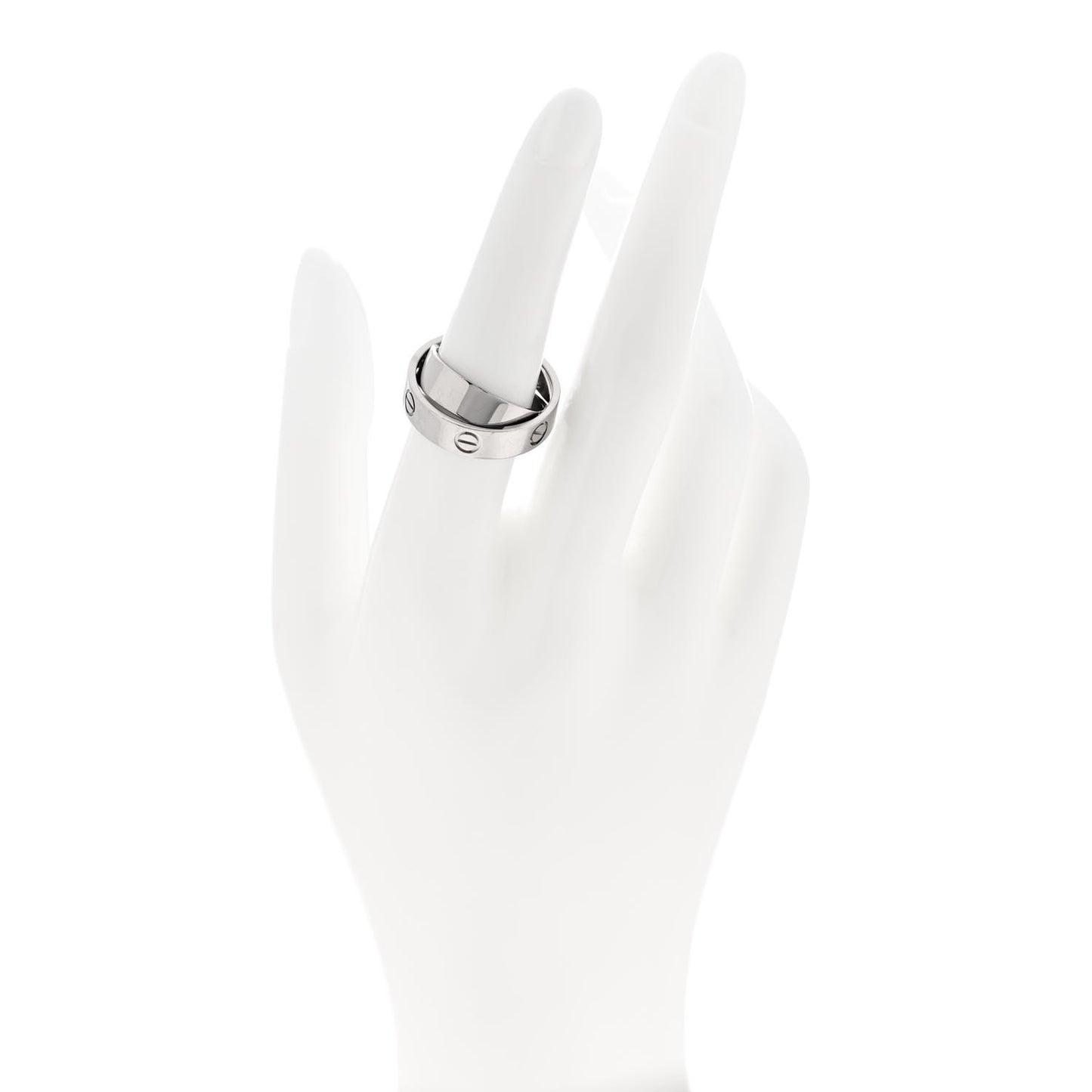 18K White Gold 5.5mm Astro LOVE Ring 54 7