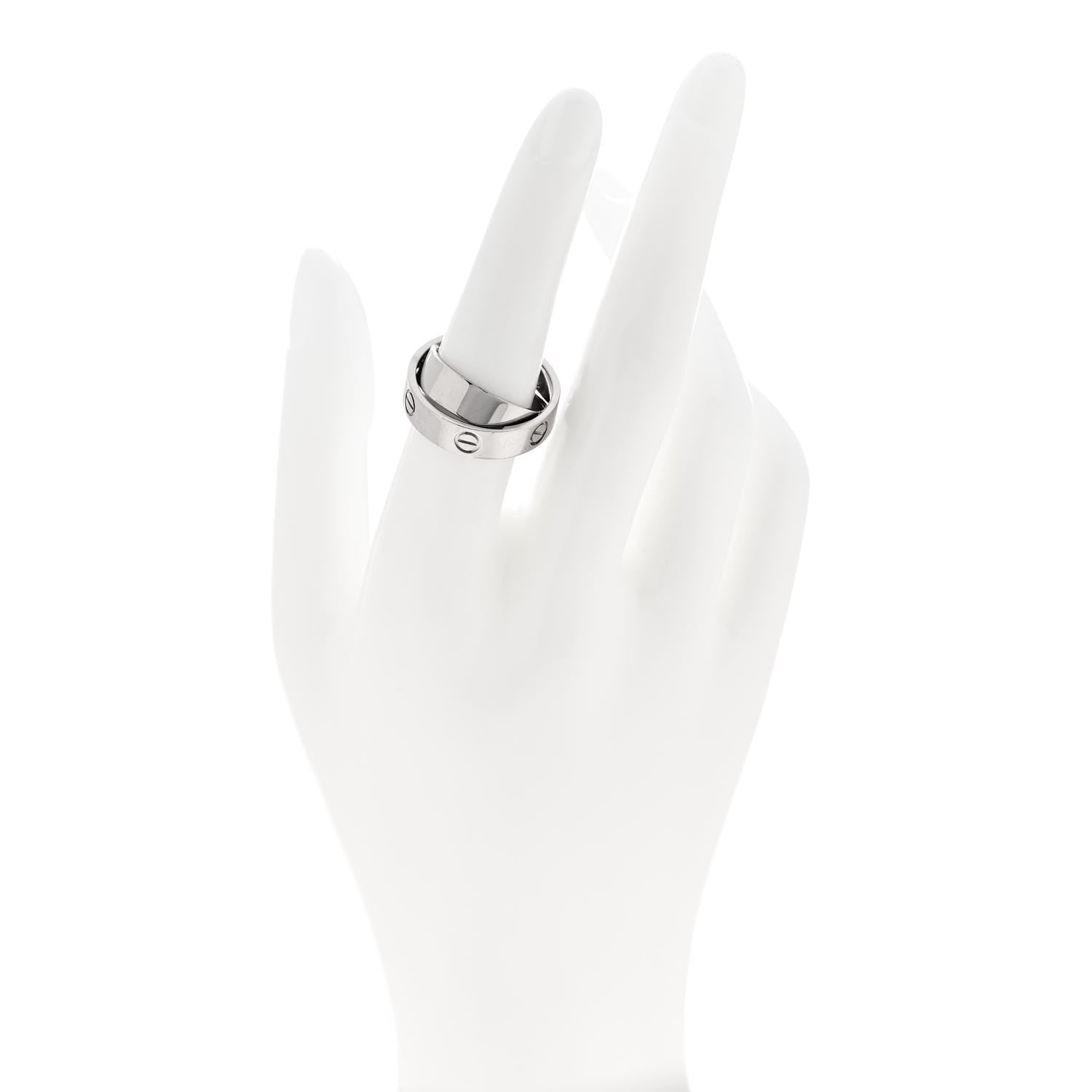 Cartier 18K White Gold 5.5mm Astro LOVE Ring 54 7 2 of 5
