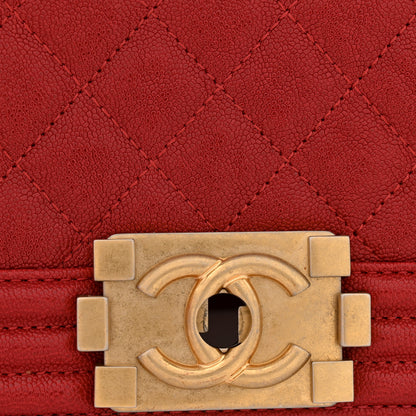 Chanel Lambskin Quilted Medium Boy Flap Red 11 of 11
