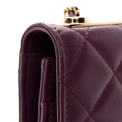 Chanel Lambskin Quilted Trendy CC Wallet On Chain WOC Purple 12 of 13