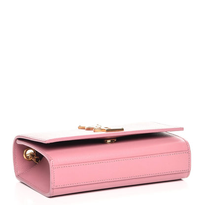Saint Laurent Grain De Poudre Small Classic Monogram Kate Satchel Old Rose 4 of 7