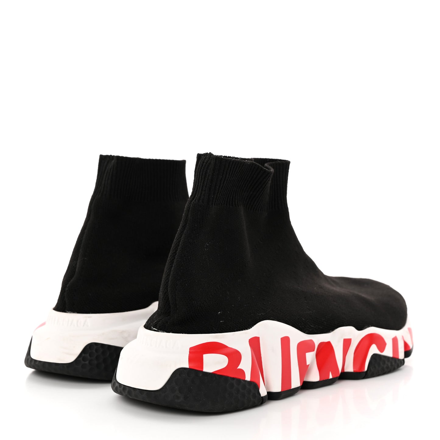 Neoprene Knit Womens Speed Graffiti Sneakers 37 Black White Red