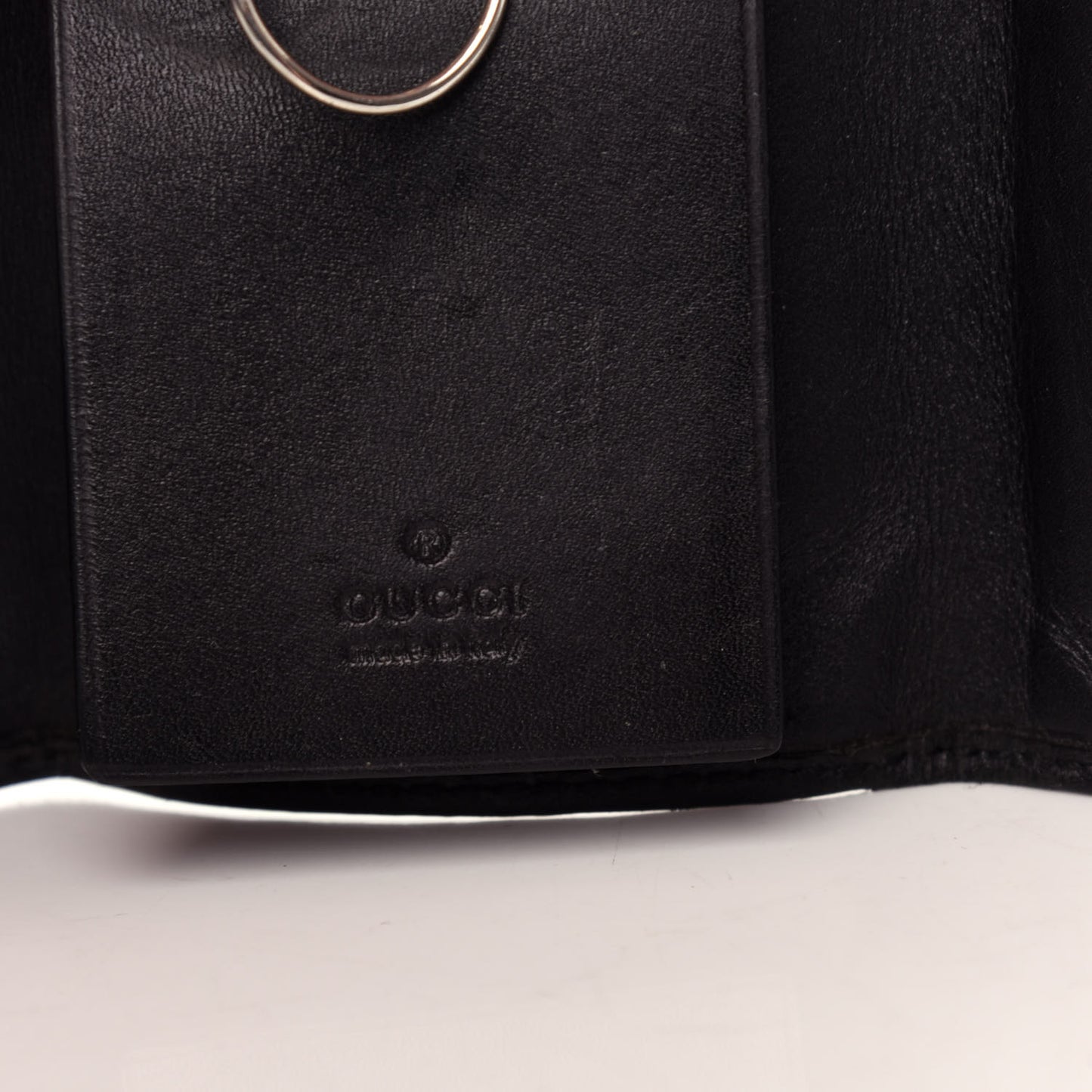 Guccissima 6 Key Holder Case Black