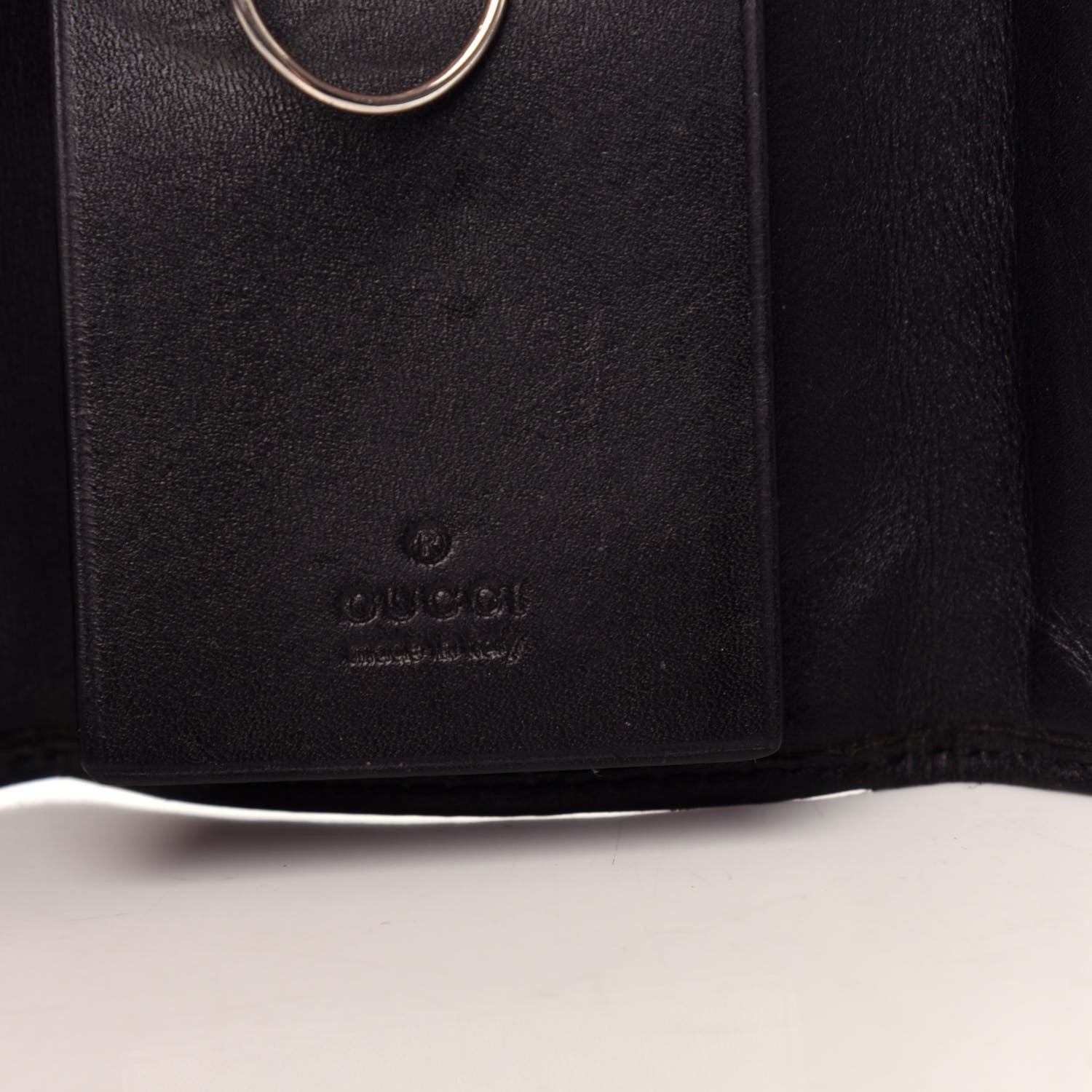 Gucci Guccissima 6 Key Holder Case Black 6 of 7