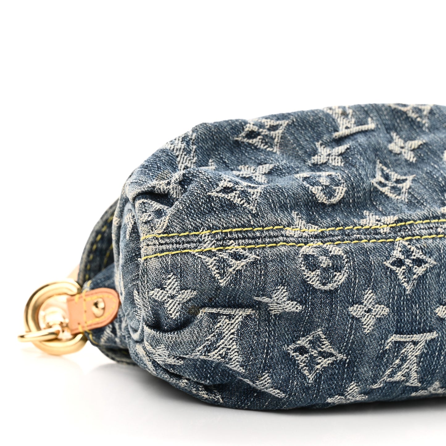 Monogram Denim Mini Pleaty Blue