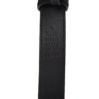Gucci Suede Icaro G Cube 25mm Belt 90 36 Black 3 of 5