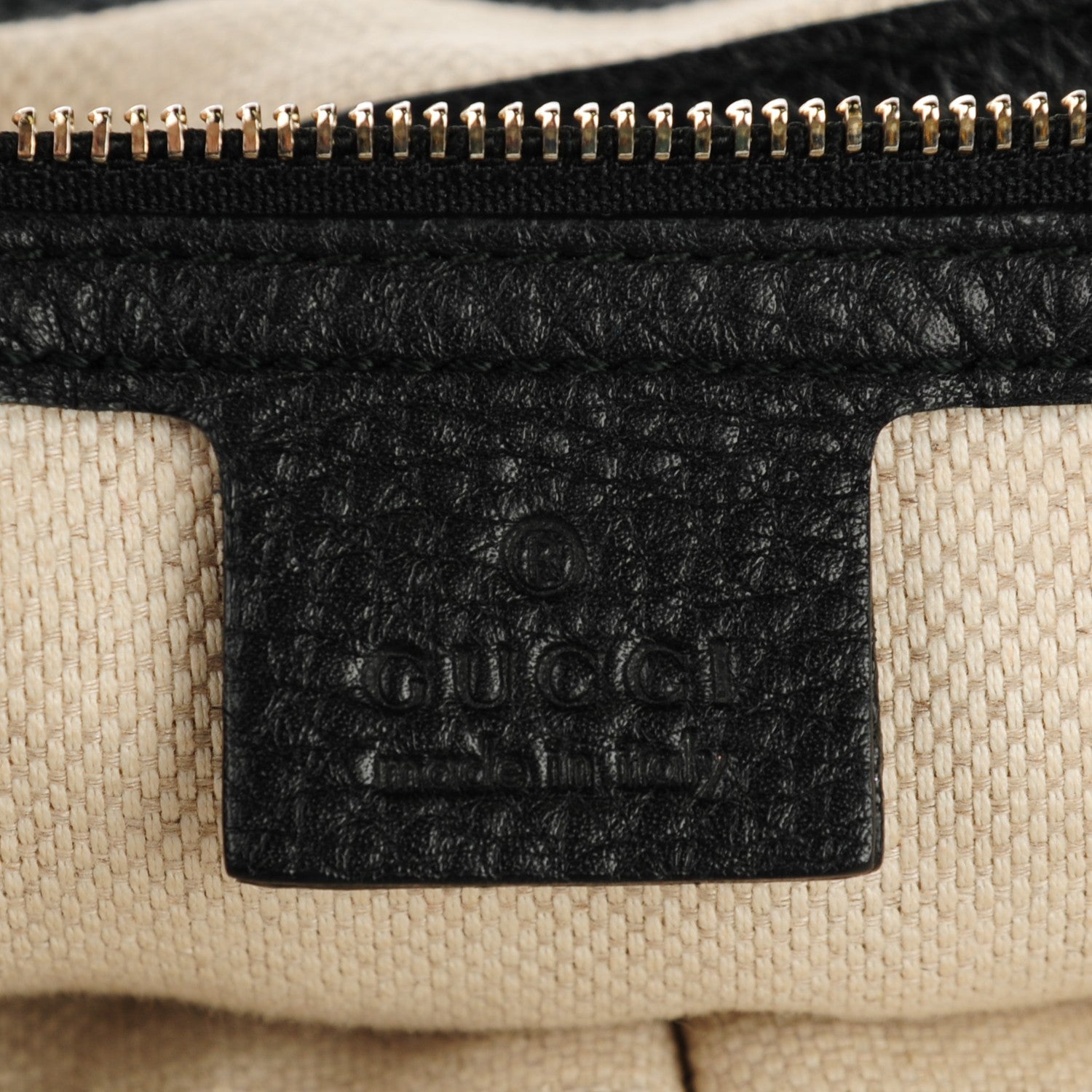 Gucci Pebbled Calfskin Medium Soho Shoulder Bag Black 6 of 7
