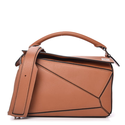 Loewe Calfskin Small Puzzle Bag Tan 1 of 9
