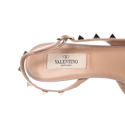 Valentino Garavani Nappa Rockstud Half D'Orsay Slingback 50mm Pumps 37 Disco Pink Poudre 6 of 10