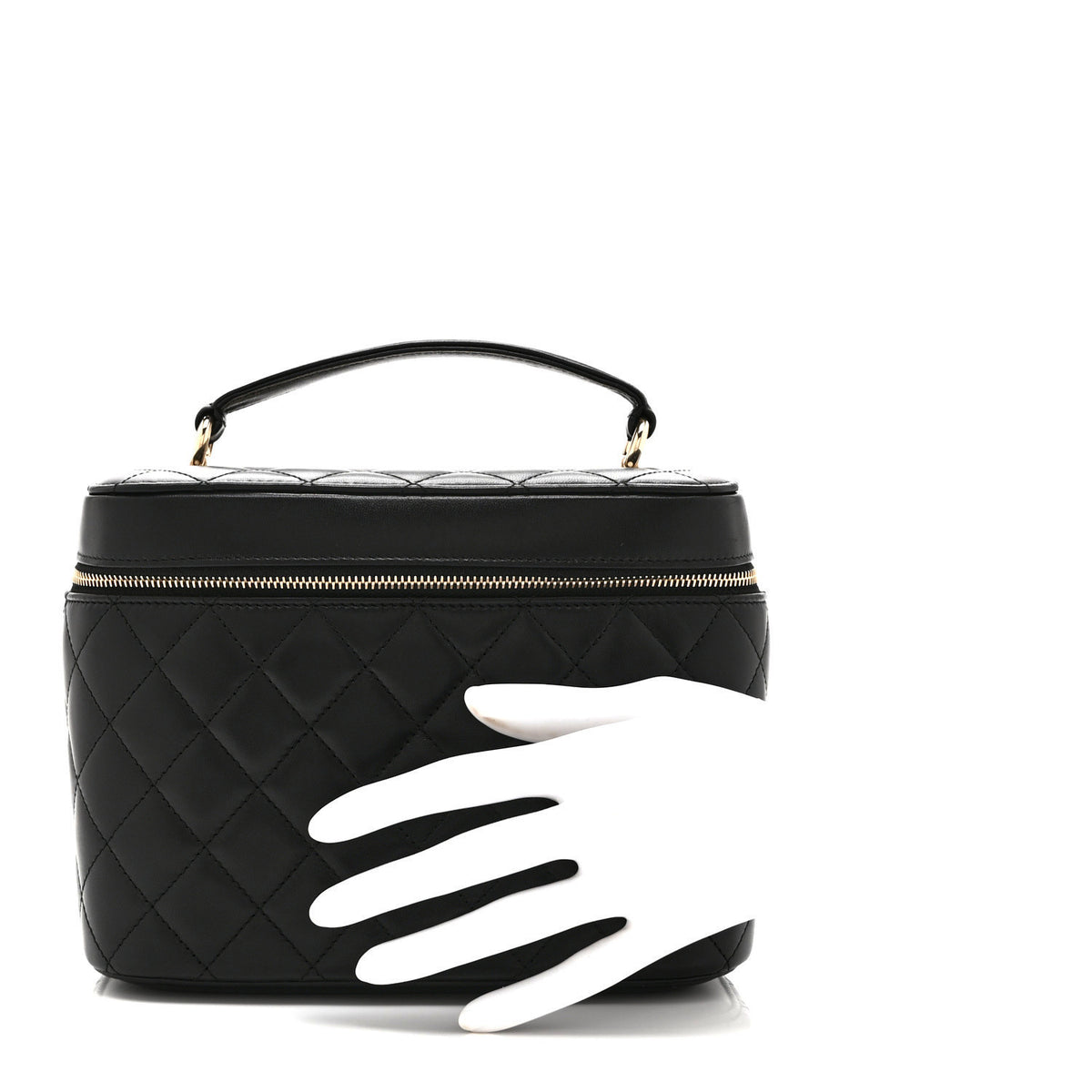 Chanel Lambskin Quilted Trendy CC Vanity Pouch Black 2 of 10