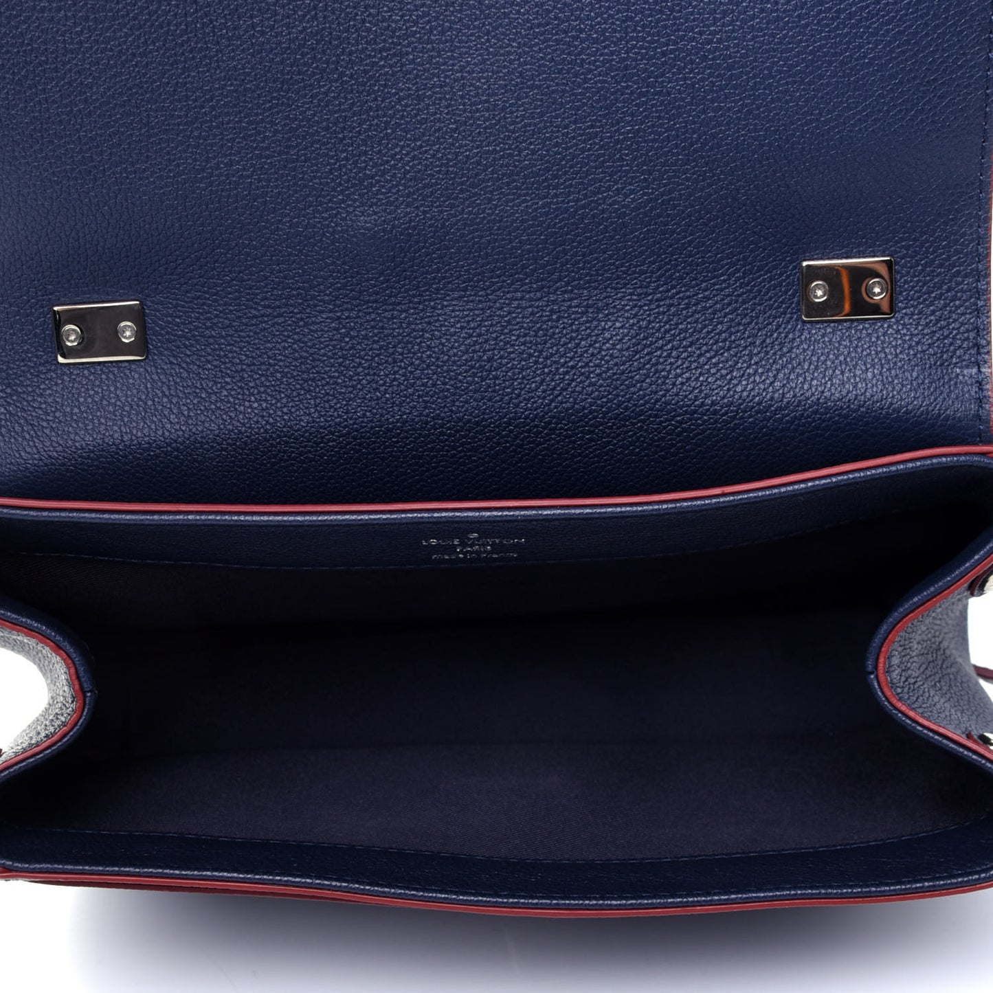 Calfskin Lockme II Chain Bag BB Marine Rouge